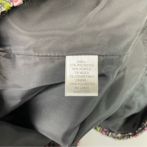 ๐ CJ Banks Tweed Blazer Zip Up Christopher & Banks Jacket Coat Sz X - Picture 5 of 6